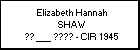 Elizabeth Hannah SHAW